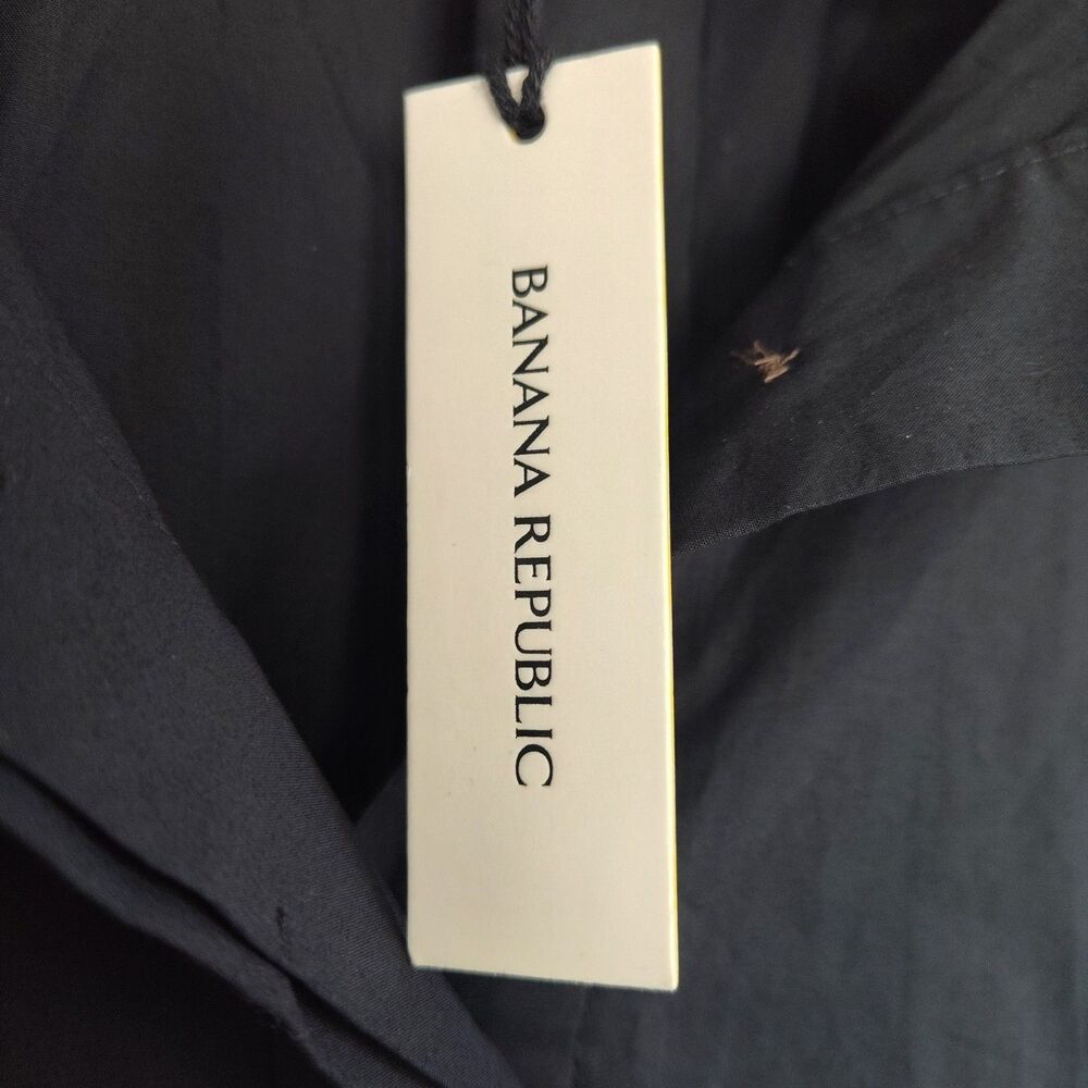 New Banana Republic Dress Size‎ XL Open Back Poplin Midi Shirtdress Fit & Flare - Picture 14 of 16